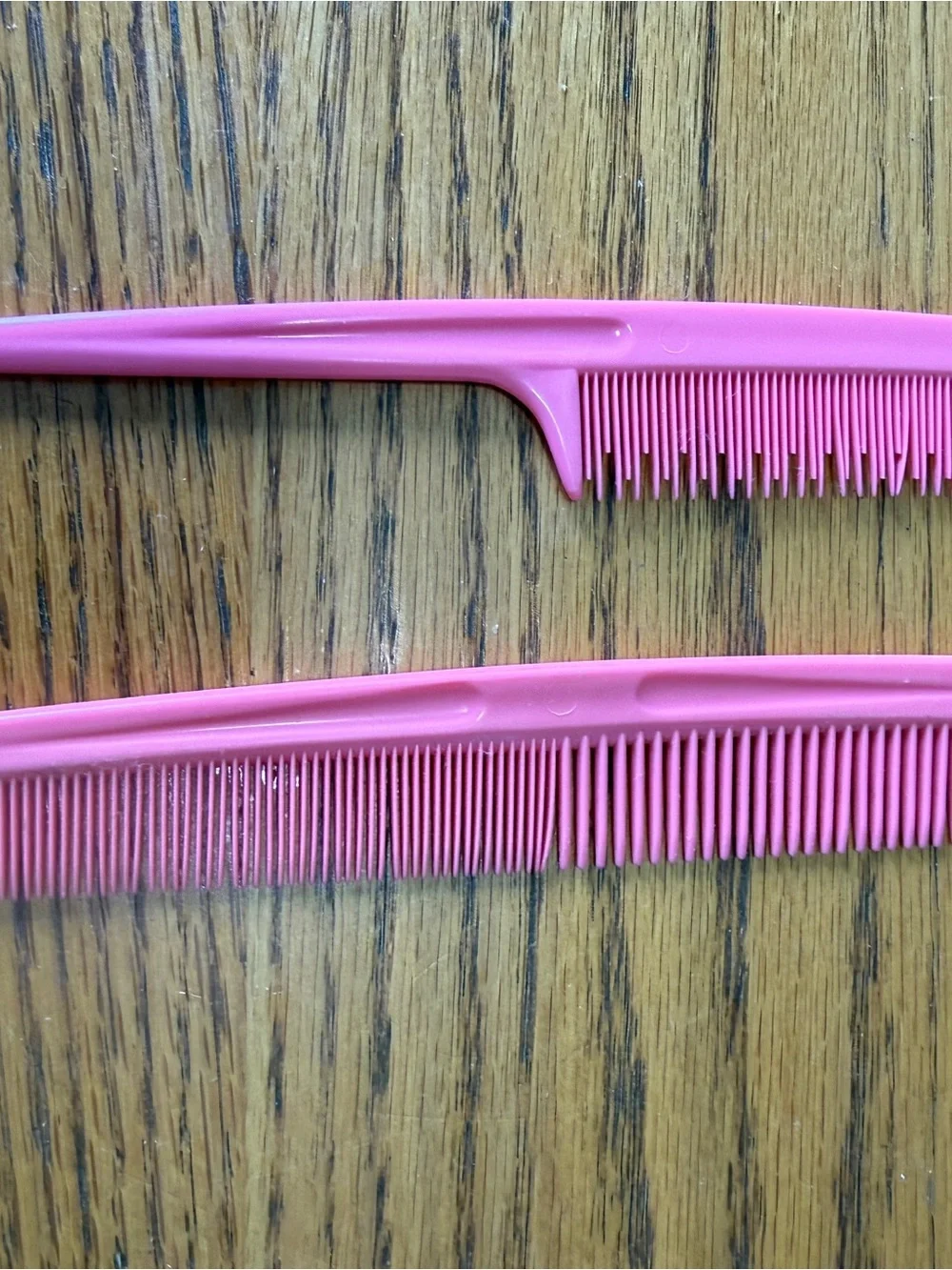 Vintage Goody Comb Set Pink Rat Tail Teasing Regular Stylist 1980s Set Of 2 USA